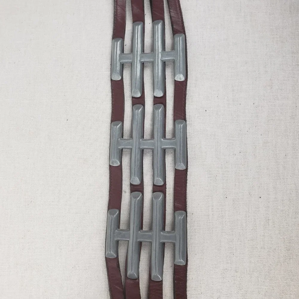 Apple Acc of NY Leather Corset Belt Apocalypse Avant Garde Brutalist Fits 29-34